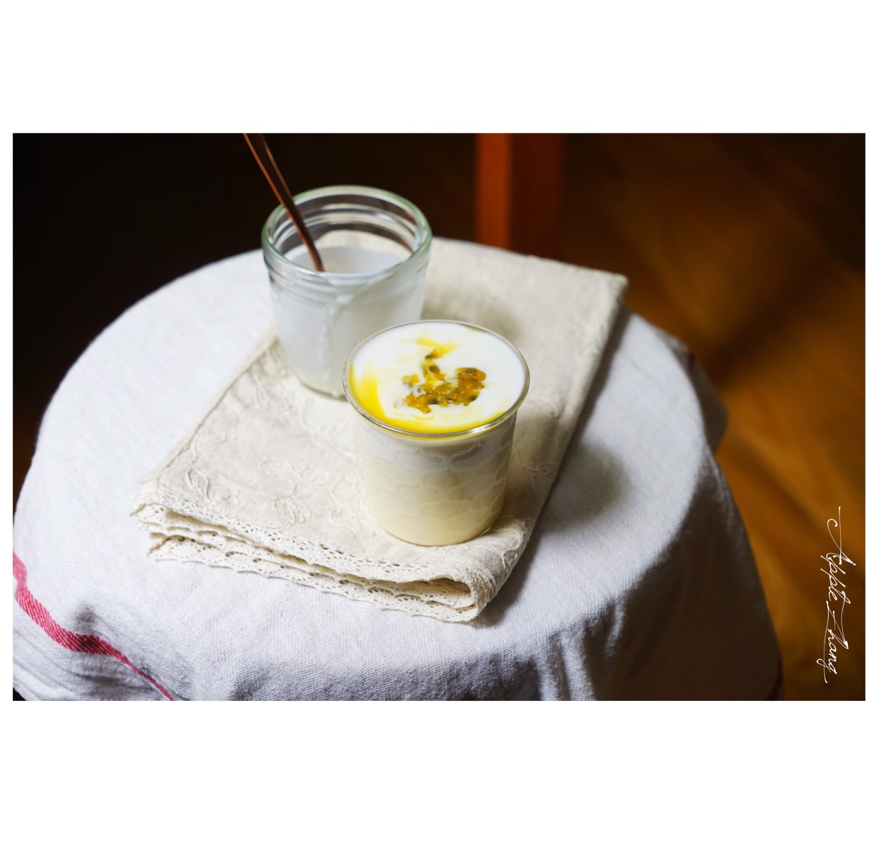 百香果酸奶意式奶冻<Passionfruit Yogurt Panna Cotta>