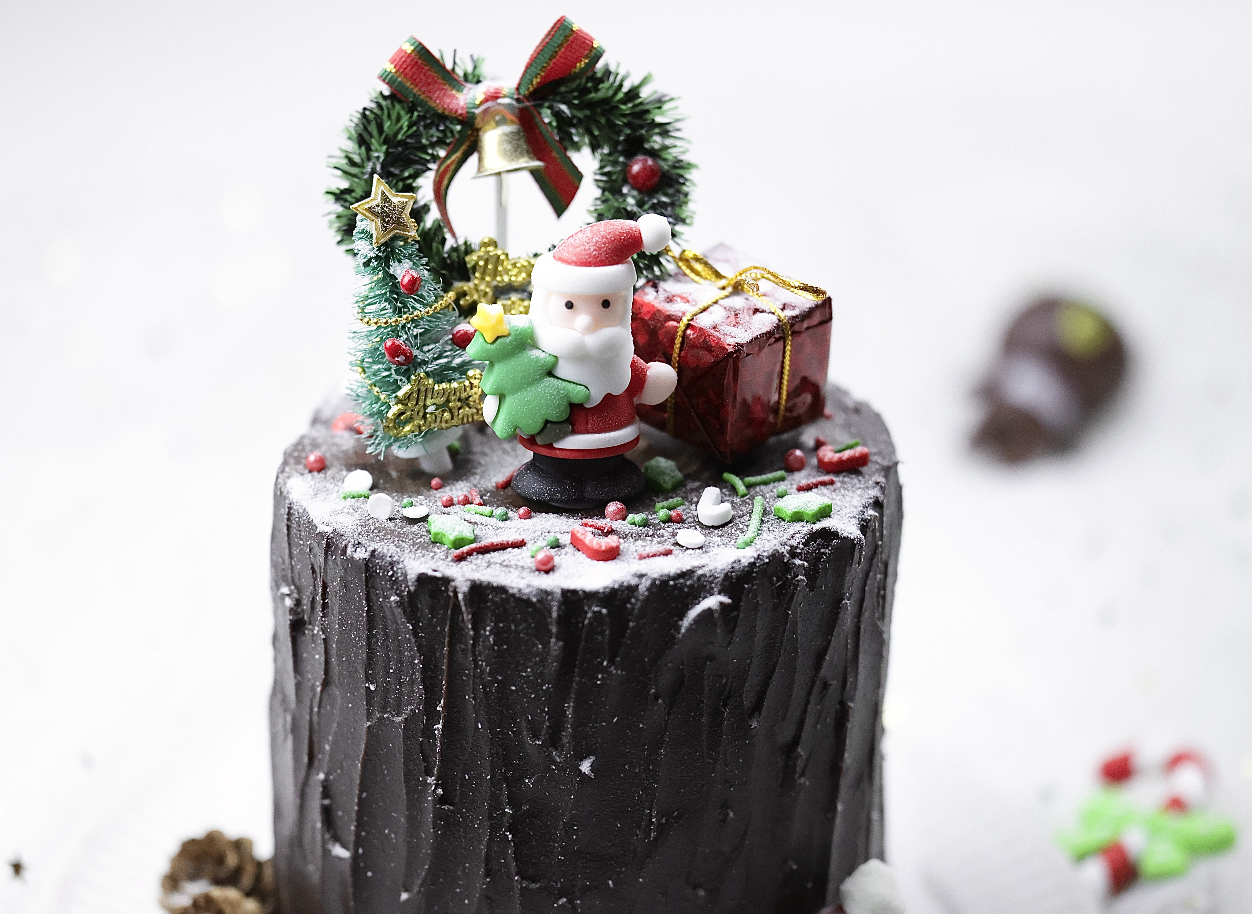 圣诞蛋糕🎄巧克力树桩蛋糕的做法 步骤28