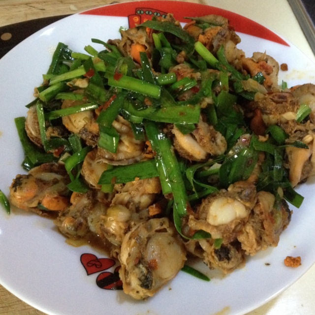 扇贝肉炒韭菜