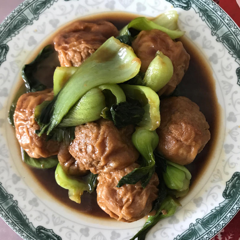 红烧油面筋塞肉
