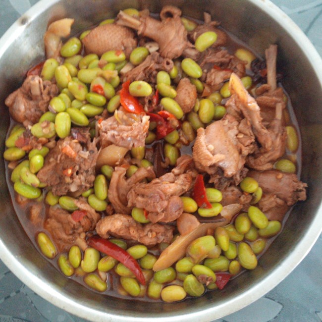 毛豆烧鸭