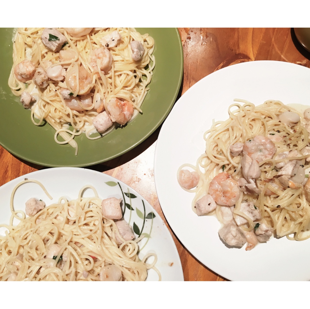 海鲜奶油意大利面