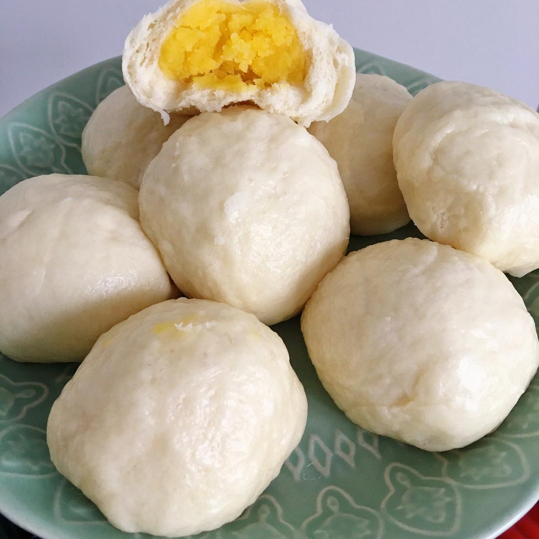 自制无油奶黄包