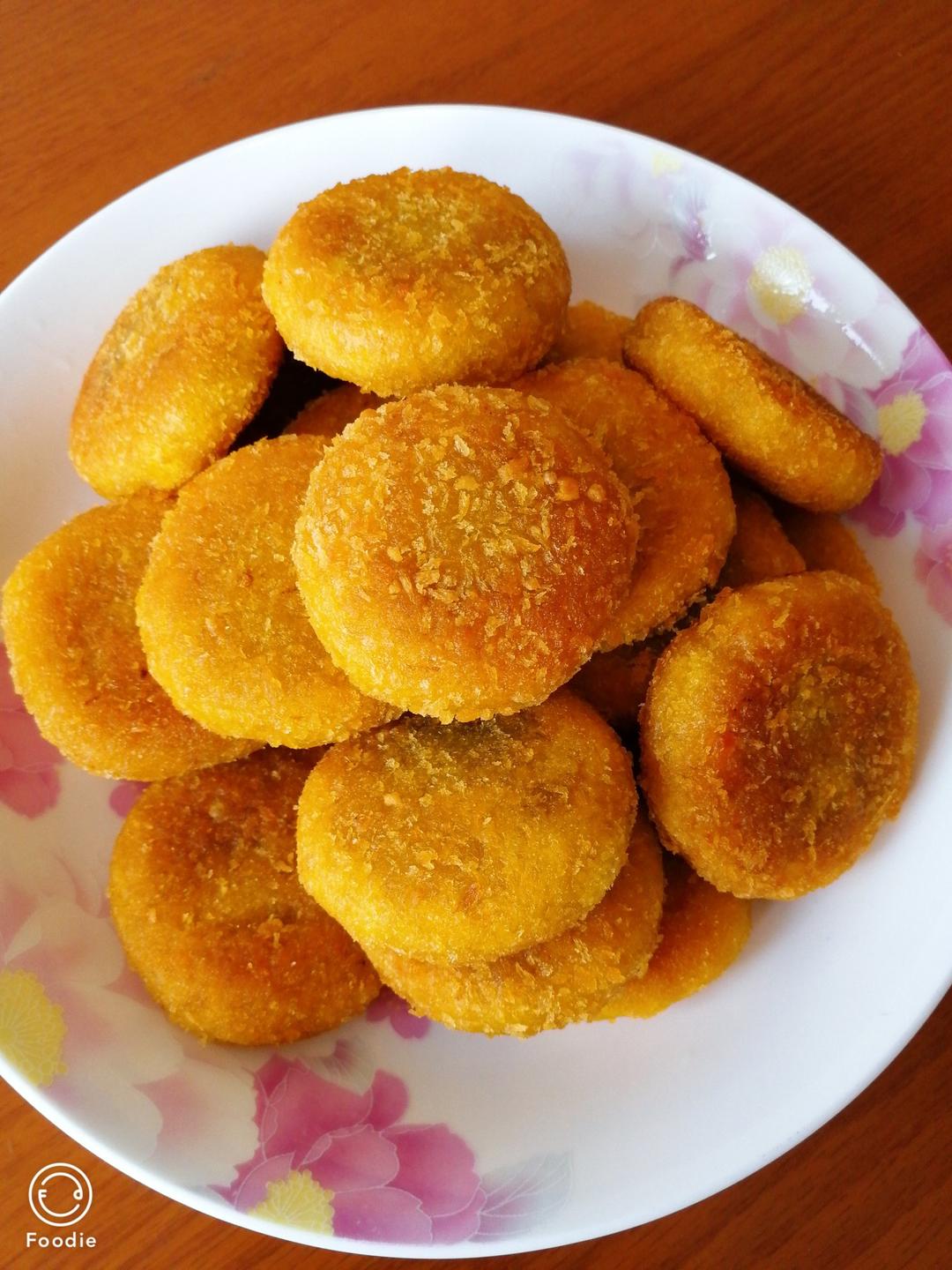 佳麻麻的小厨房做的雪花南瓜饼