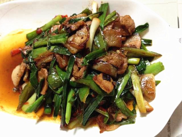 蒜苗炒上肉
