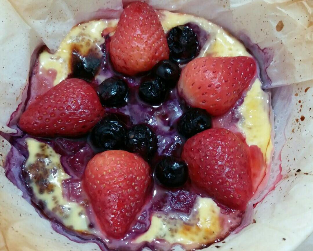 高颜值🌸低脂无油无糖爆浆伪芝士蛋糕🍰（无淀粉、面粉版）（减脂餐第23道）减脂必备甜品的做法