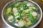 鱼圆蘑菇香菜汤