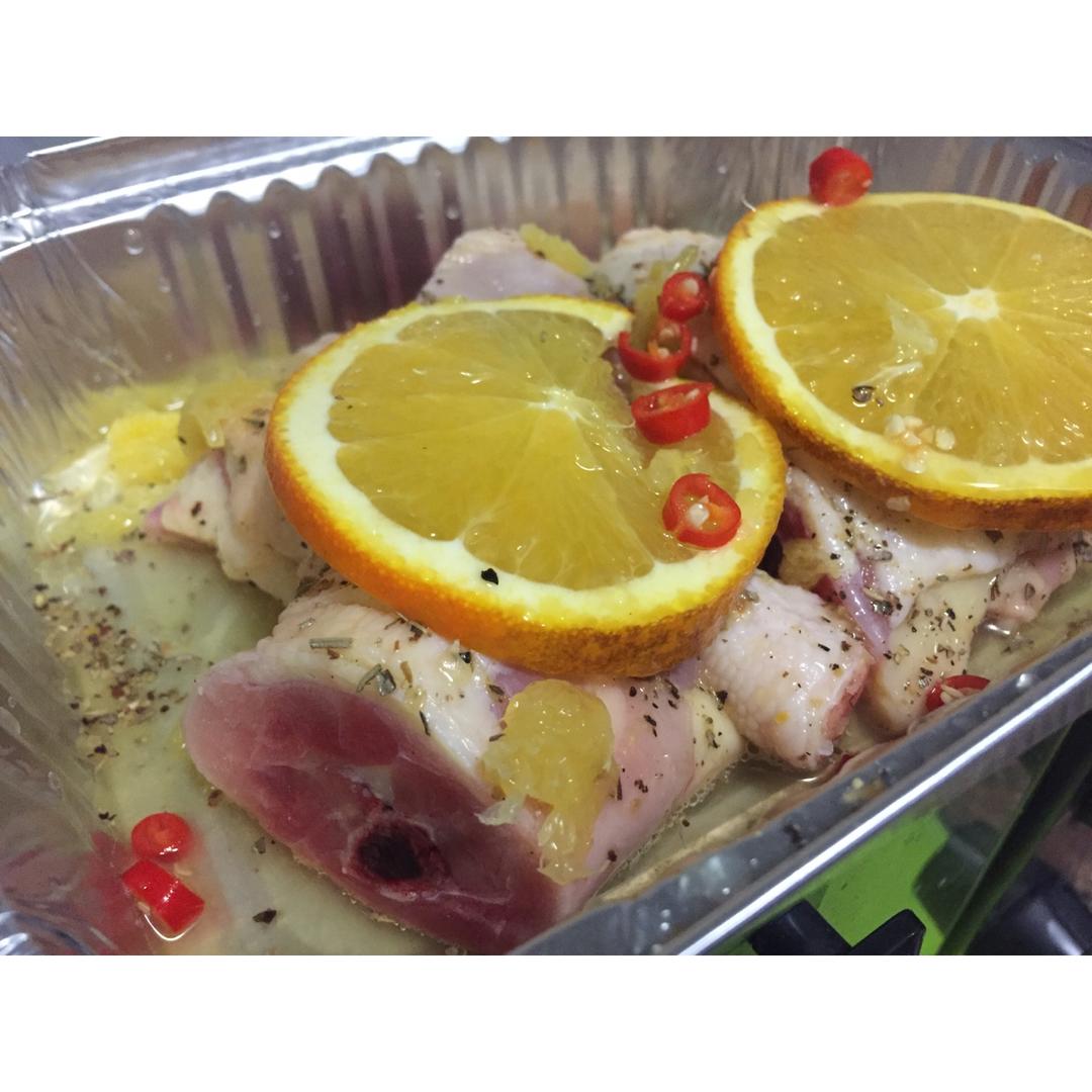 香橙焗鸡腿