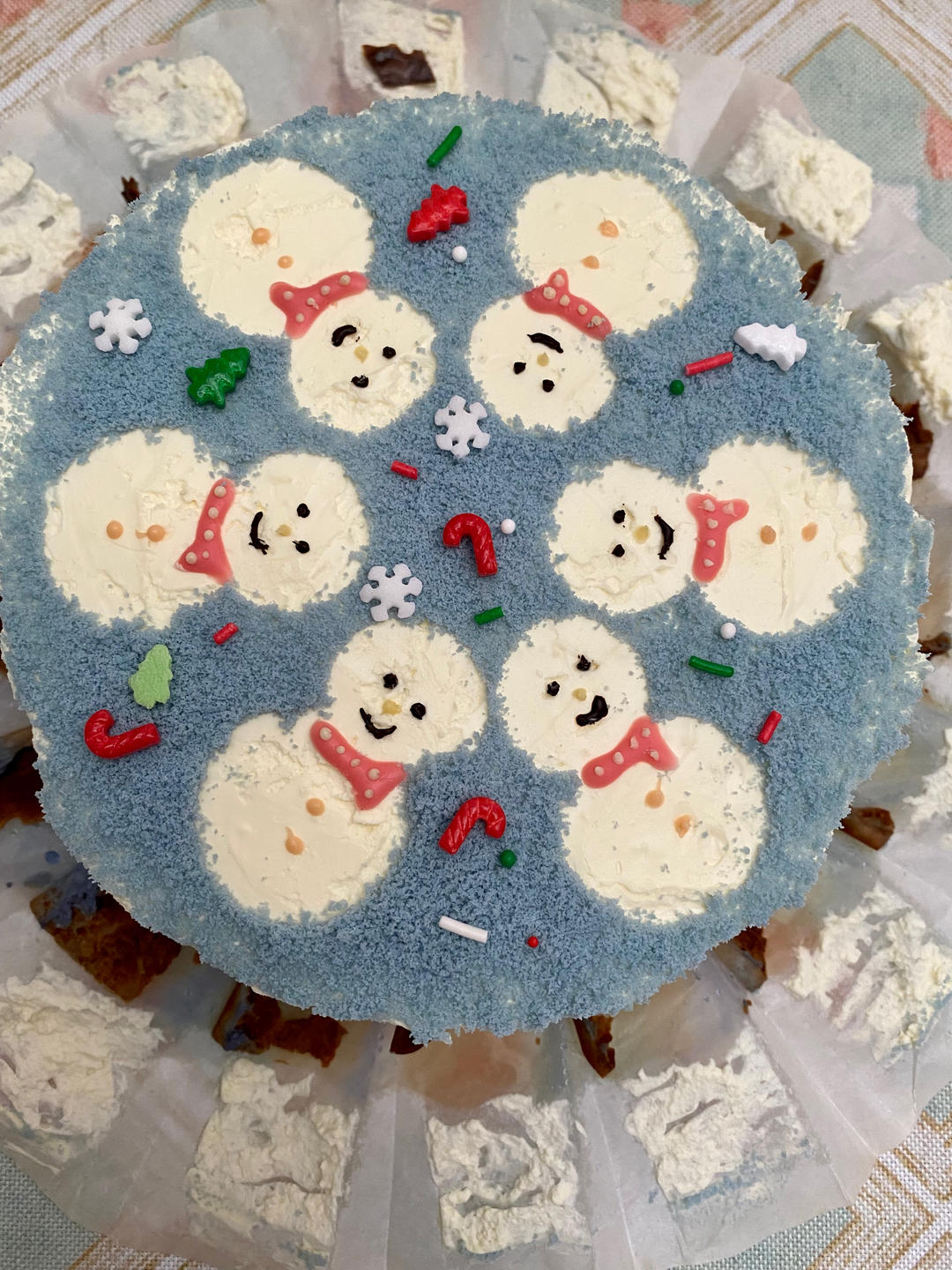 圣诞特辑❄️雪人海盐蝶豆花巴斯克