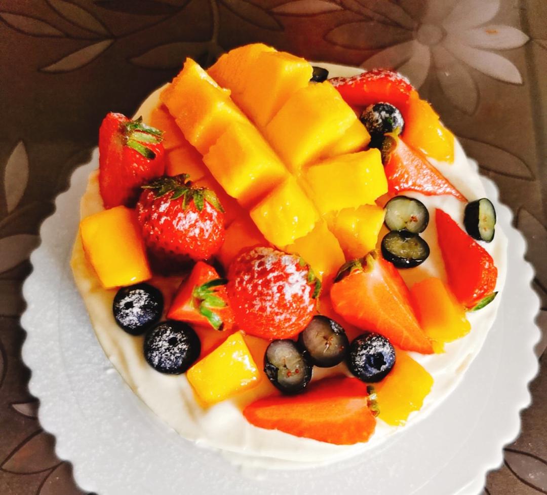 可可戚风水果裸蛋糕