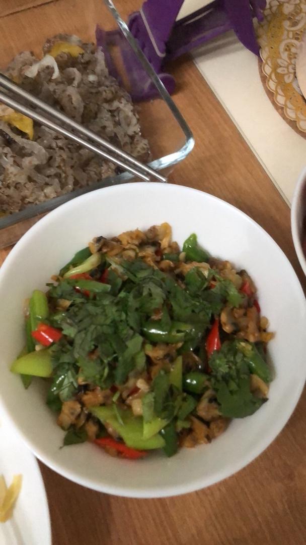 米粥米饭伴侣·爆炒葱香花甲肉/蛤蜊肉