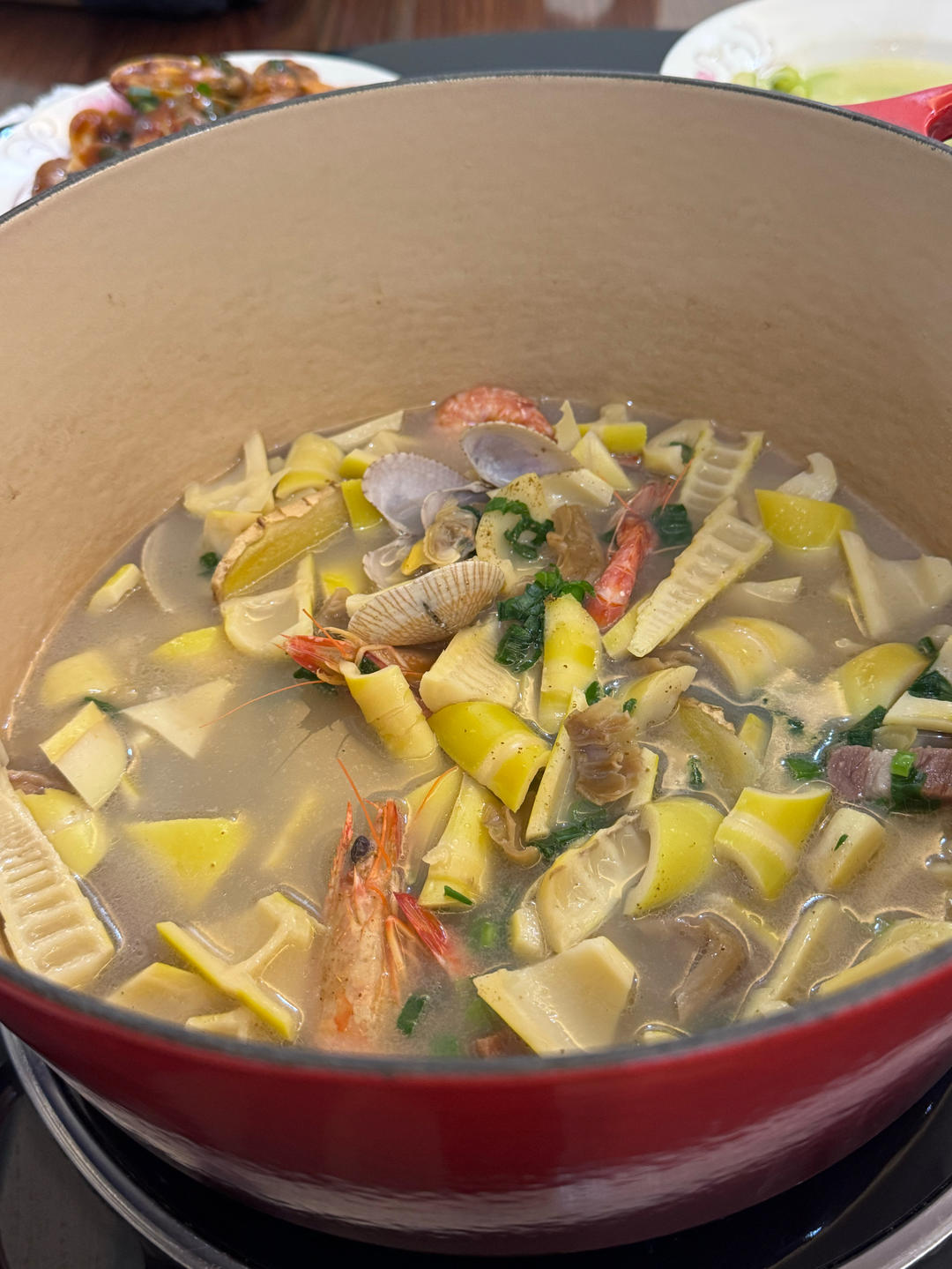 咸肉雷笋蚌仔煲