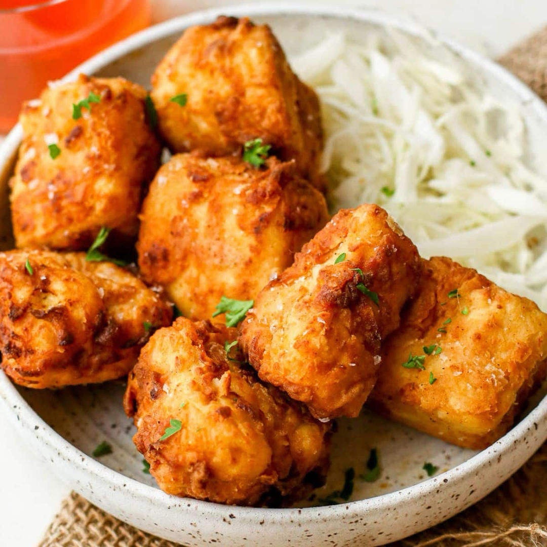 Chicken tofu nuggets的做法