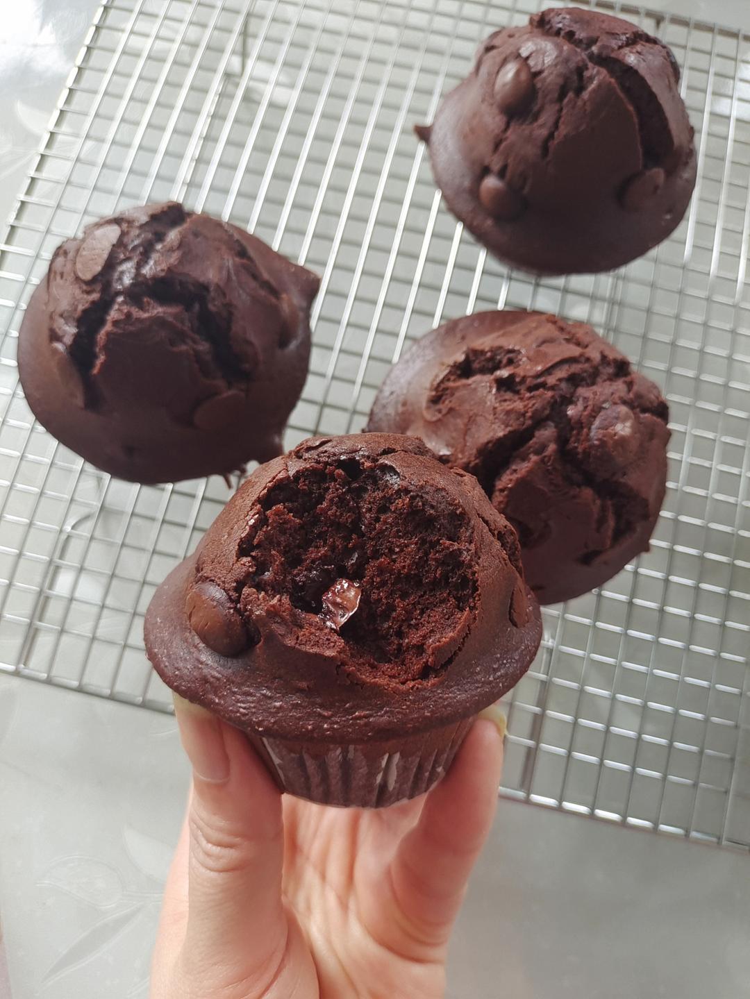 在家做巧克力蘑菇头麦芬蛋糕🍫