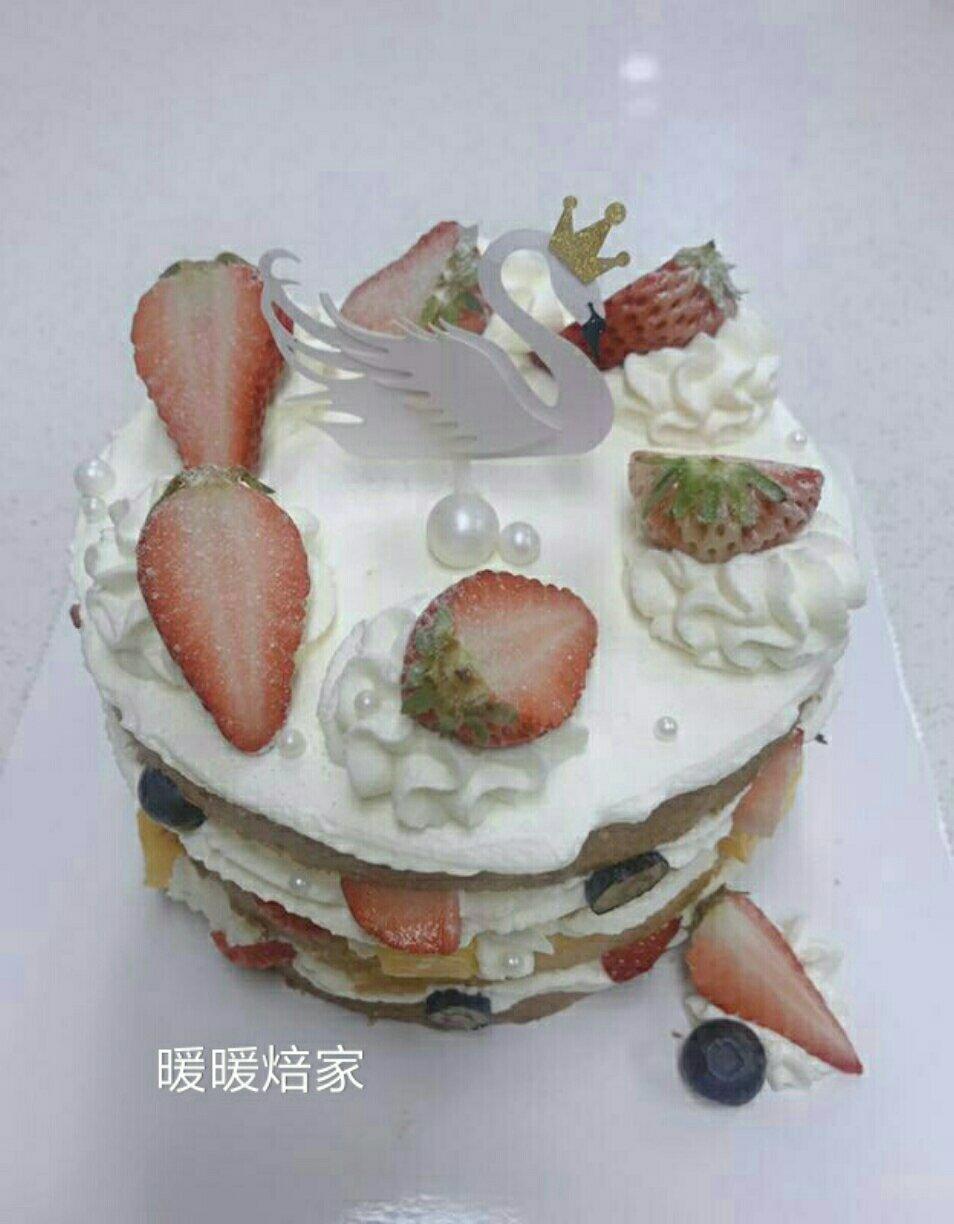 【暖暖焙家】鲜果裸蛋糕（全蛋海绵蛋糕）
