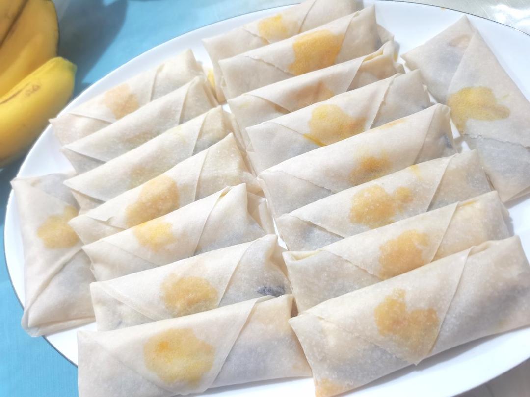 香蕉豆沙春卷