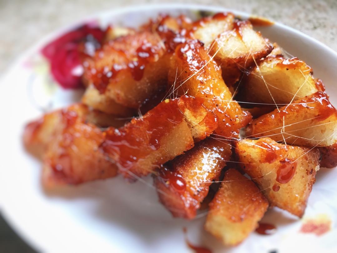 为了在刷kg的世界生存下去做的拔丝馒头