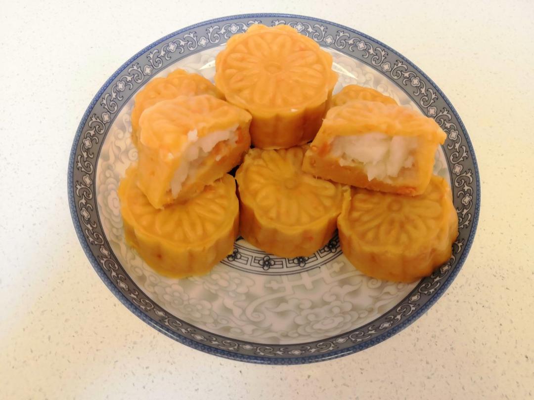 秒杀冰皮月饼的紫薯山药糯米糕