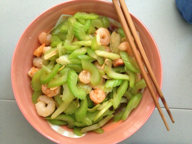 西芹炒虾仁