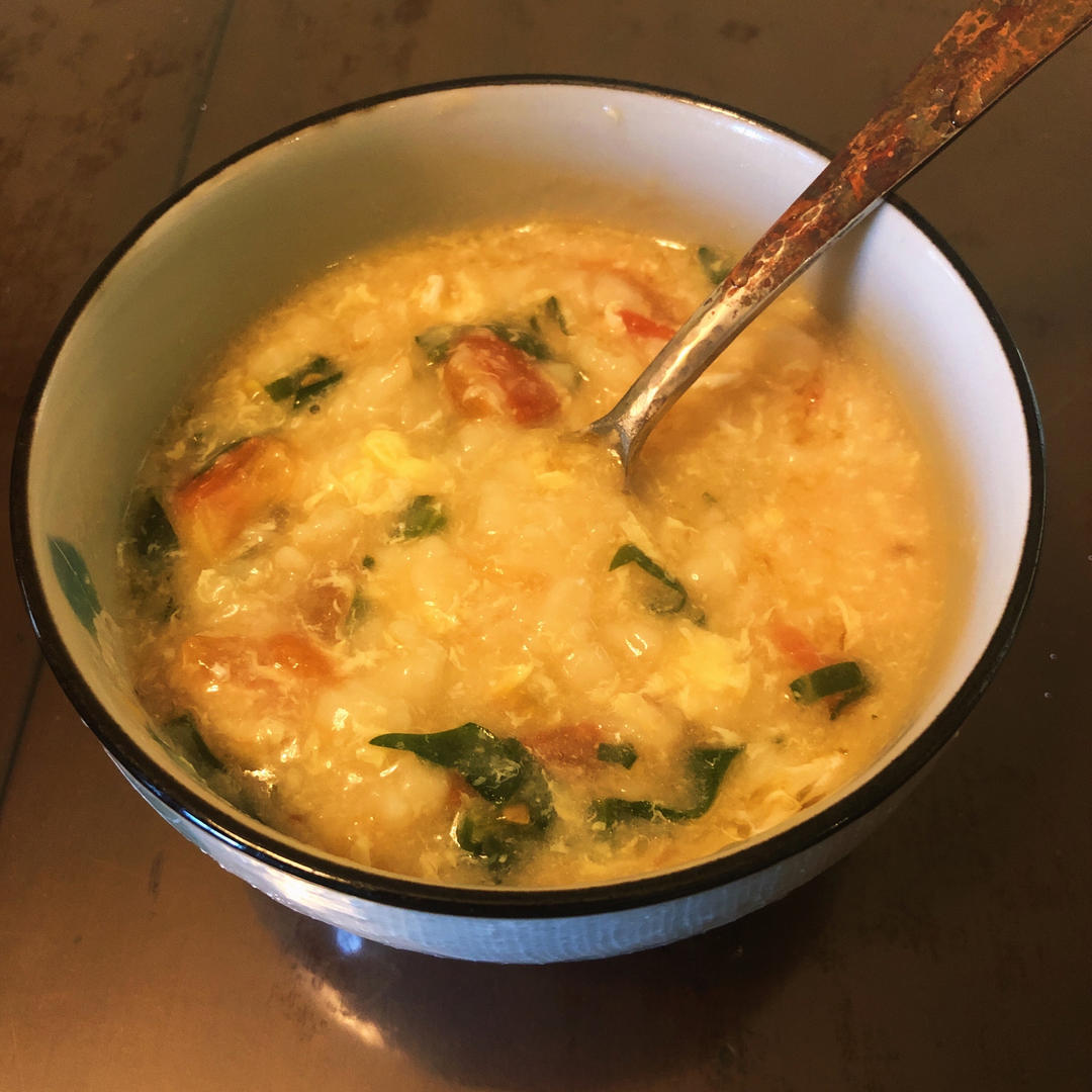 西红柿鸡蛋面疙瘩汤