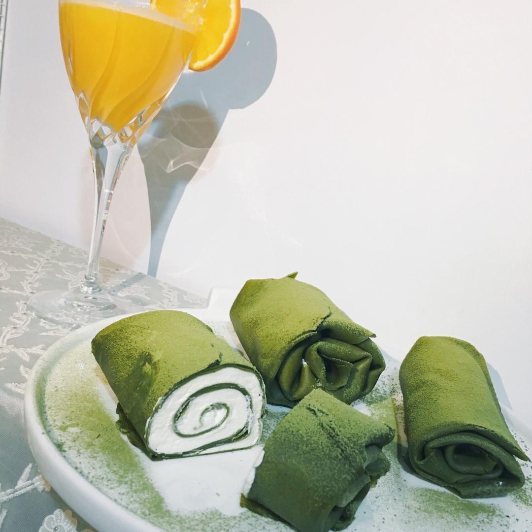 网红食谱│抹茶毛巾卷
