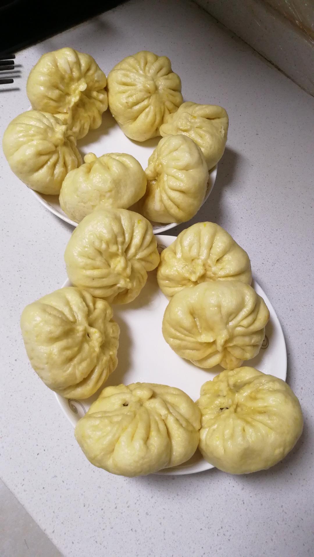 猪肉圆白菜包子馅。