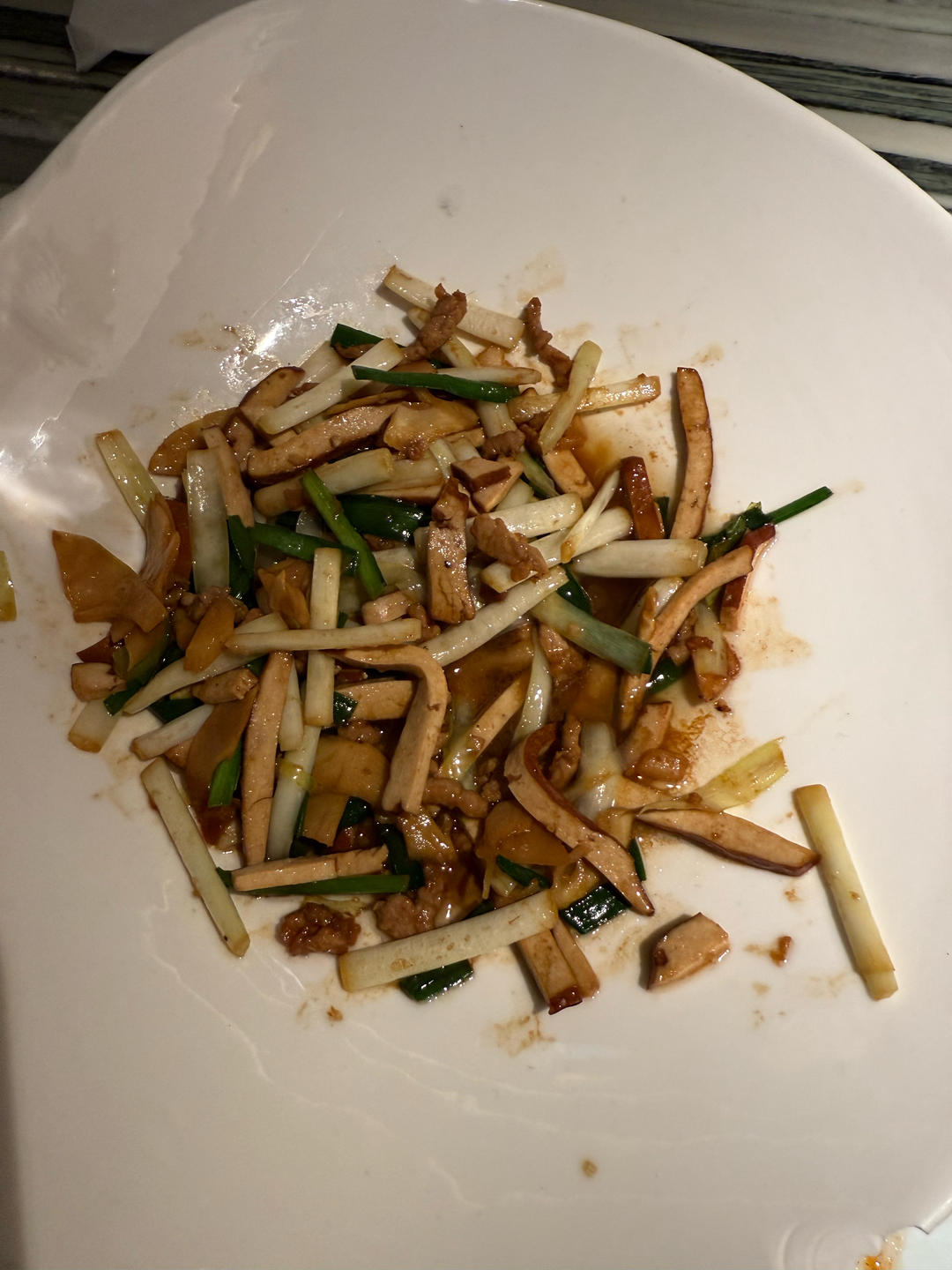 韭黄香干肉丝