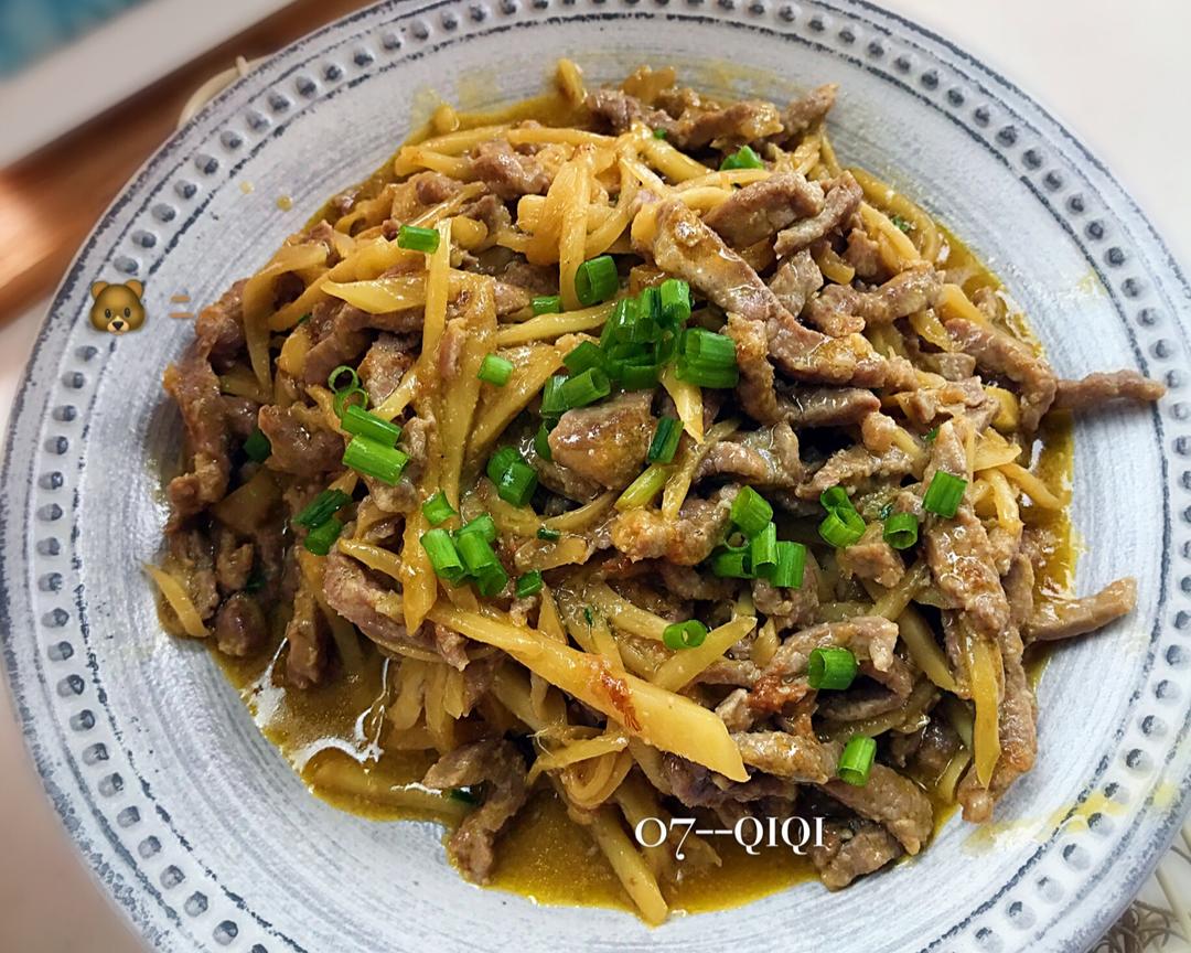 嫩姜炒肉丝的做法