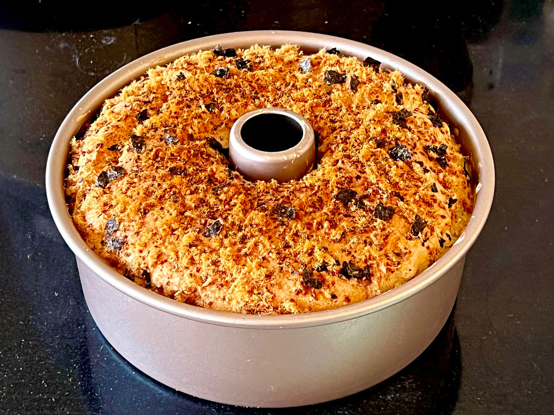 咸蛋黄芝士肉松海苔戚风蛋糕