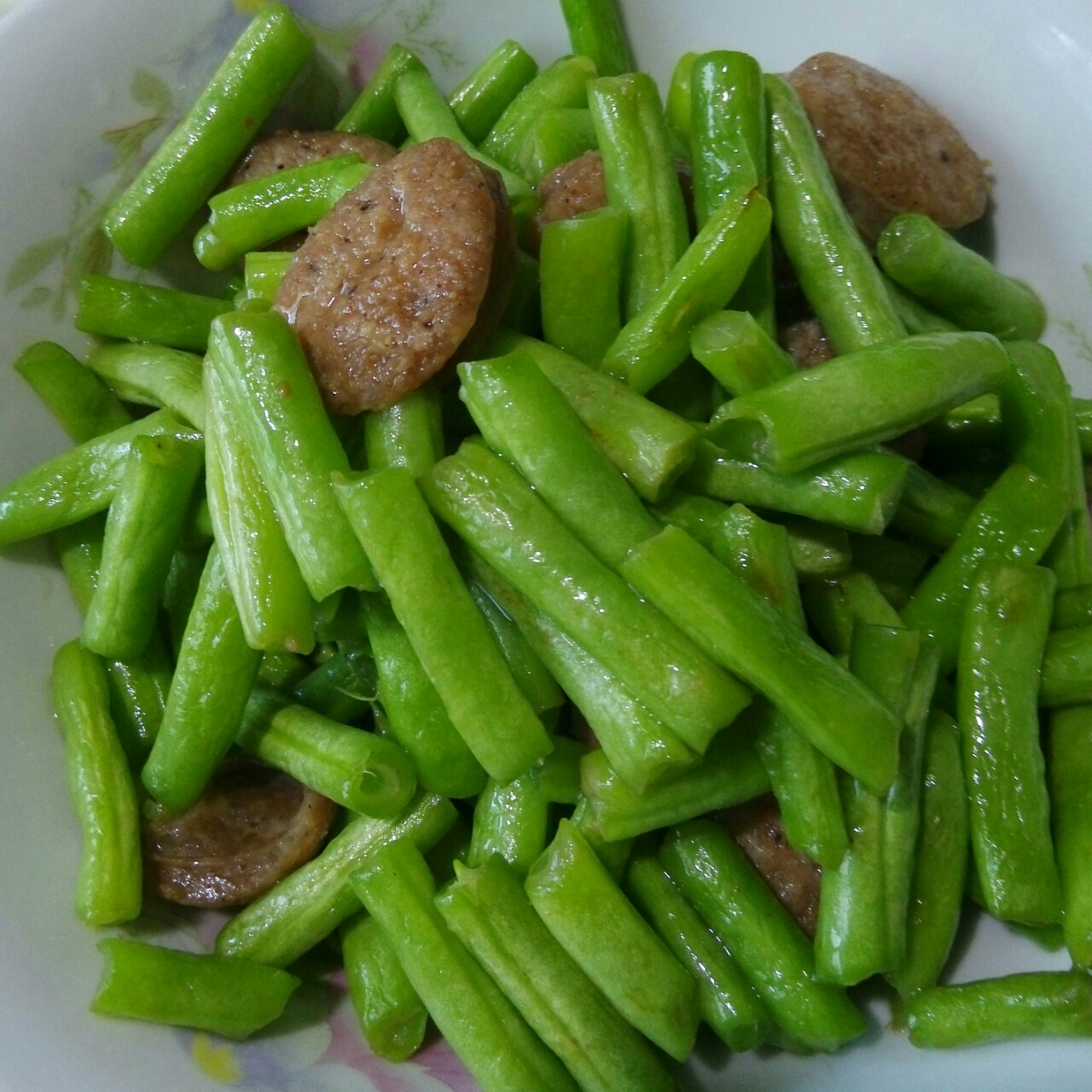 四季豆炒香肠