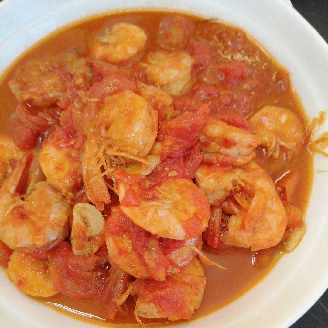 番茄油焖虾（超下饭）
