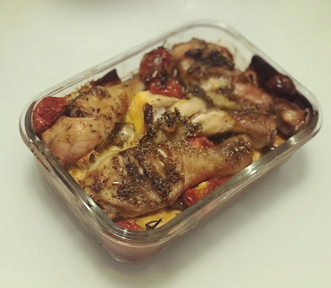 脆皮罗勒烤鸡腿