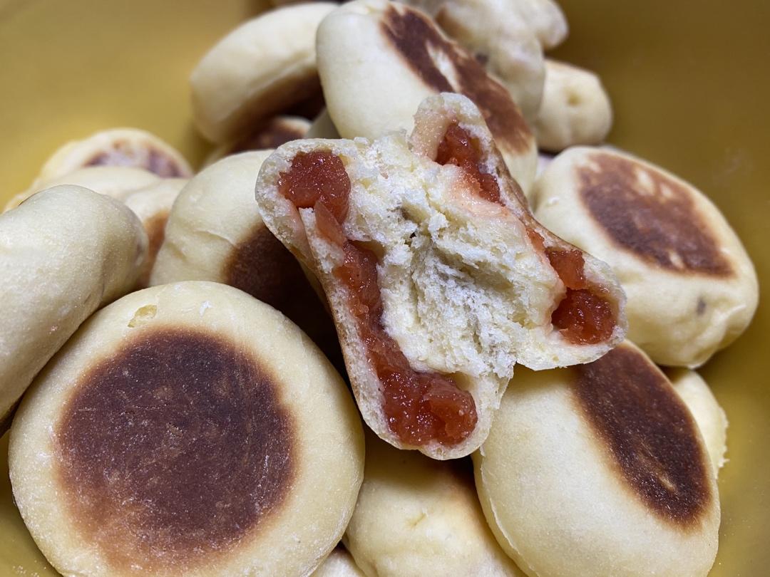 平底锅烙出来的·养胃山药饼·小面包