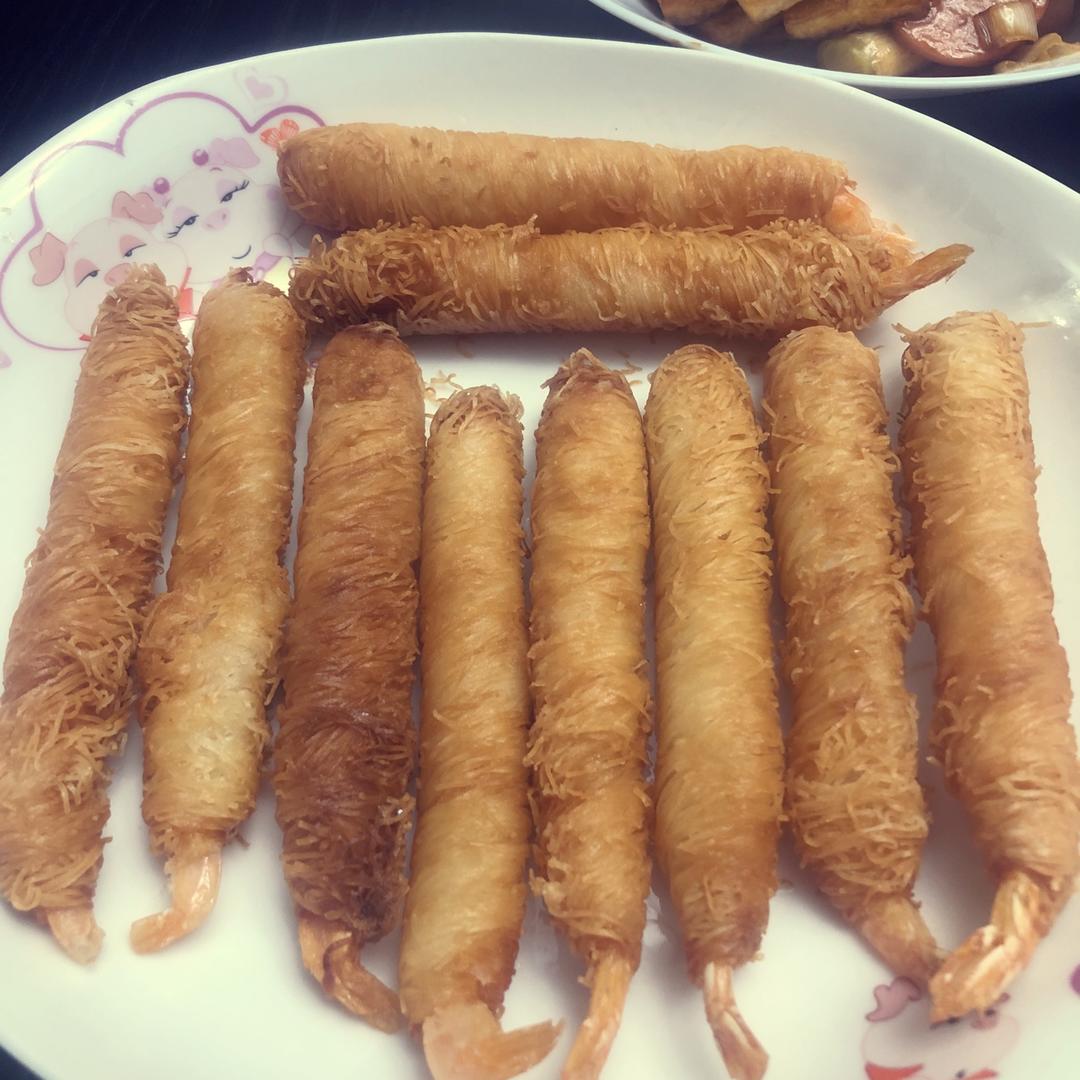 油炸面线虾