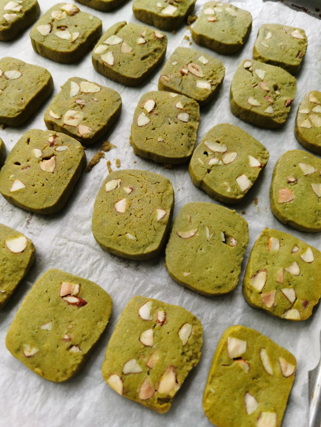 抹茶杏仁曲奇饼干