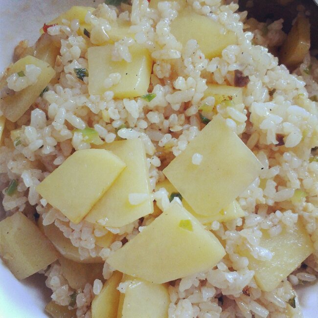 派派派派派大星做的土豆焖饭电饭锅版