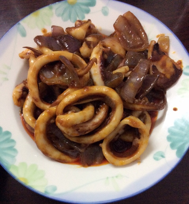 小鱼为谁而战天下-sco做的韩式辣酱炒鱿鱼