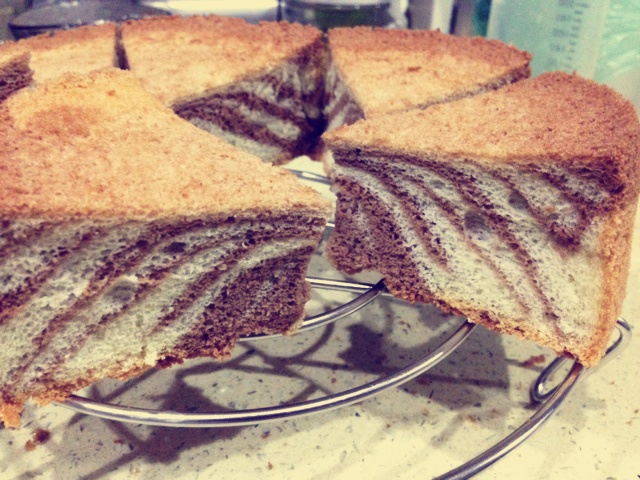 斑马纹戚风蛋糕