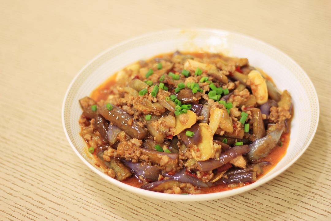 红烧肉沫茄子