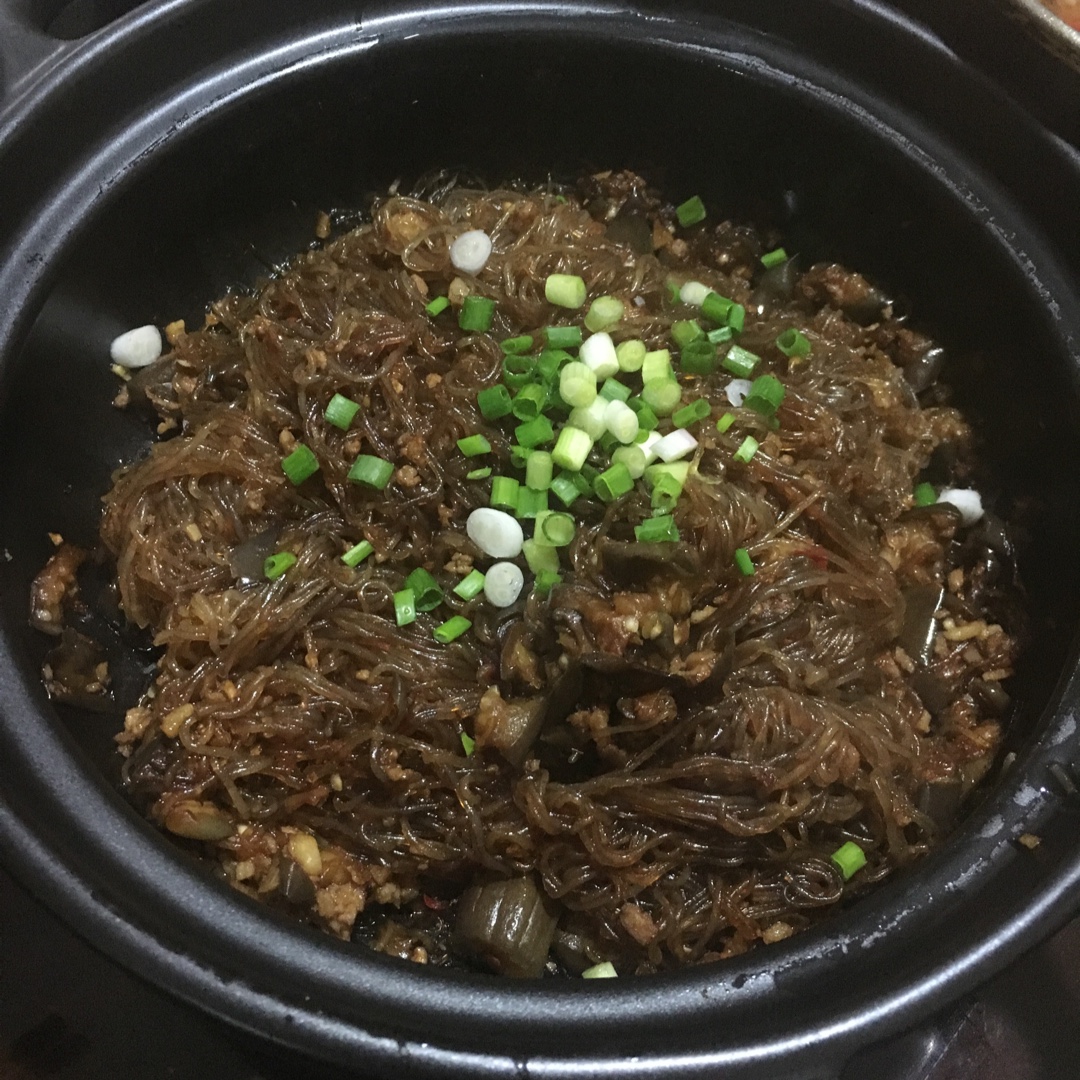 肉末茄子粉丝煲