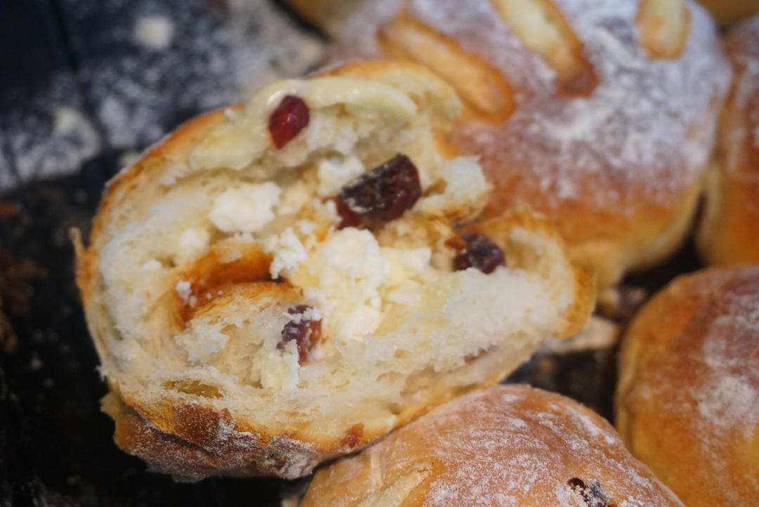 面包店里的常客——蔓越莓奶酪软欧