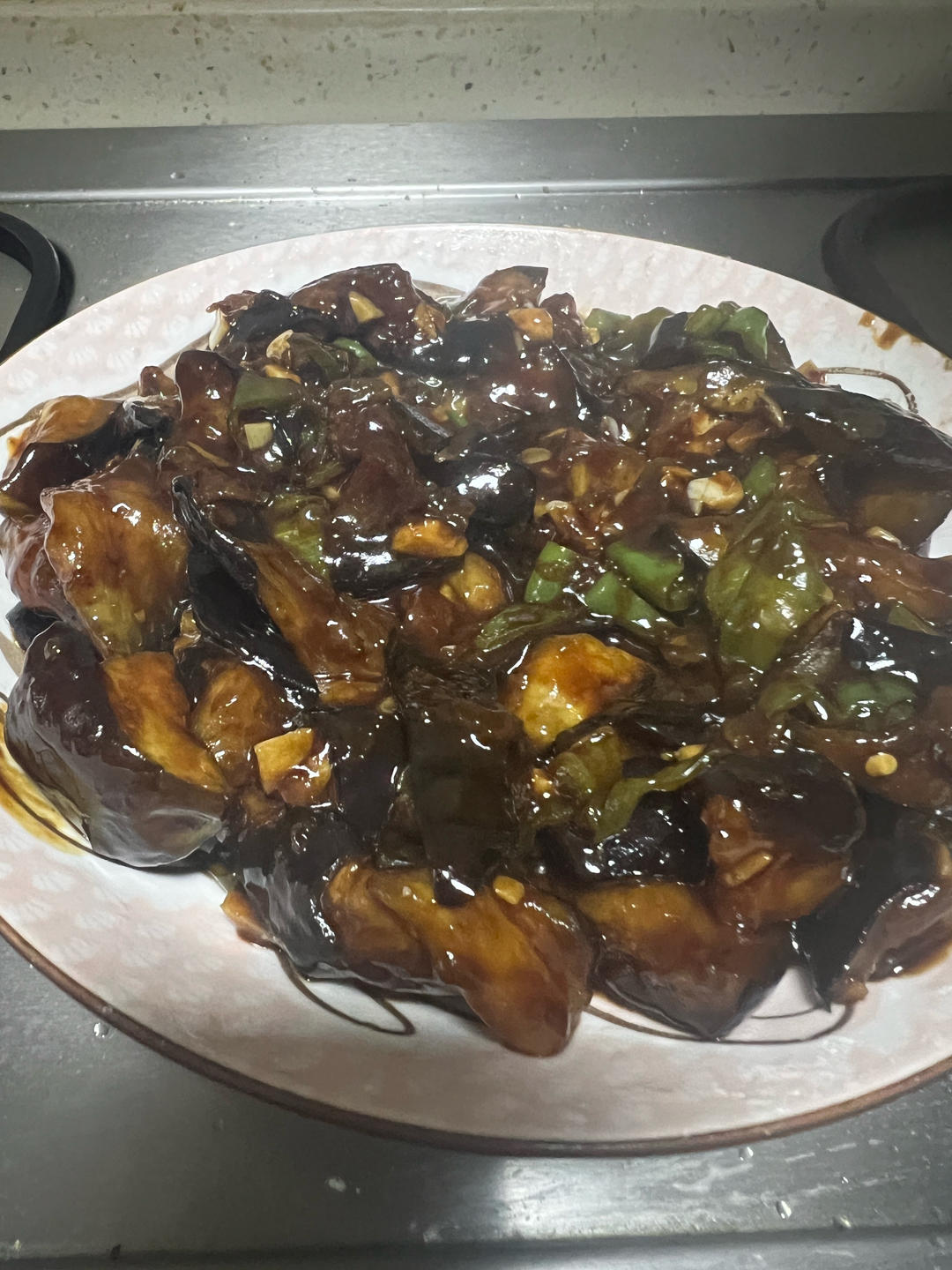 红烧茄子（佐西红柿尖椒）