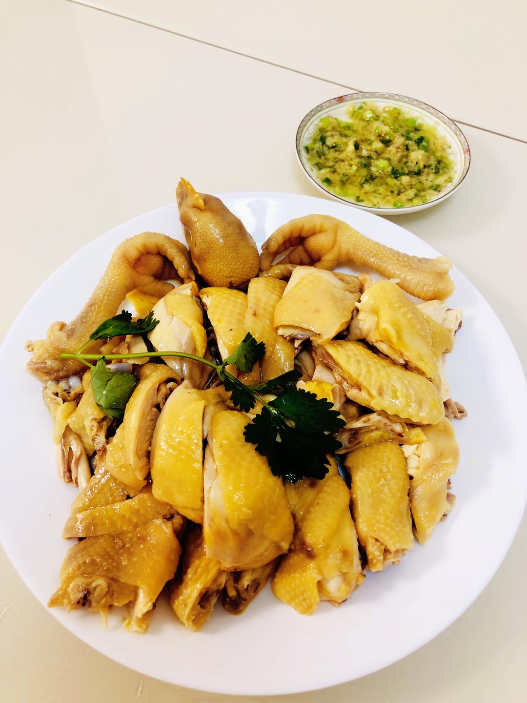 粤式姜葱白切鸡