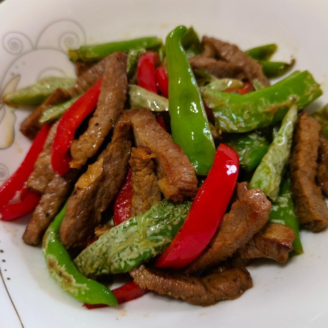 杭椒炒牛柳
