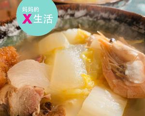鲜美甜虾白菜冬瓜砂锅的做法 步骤5
