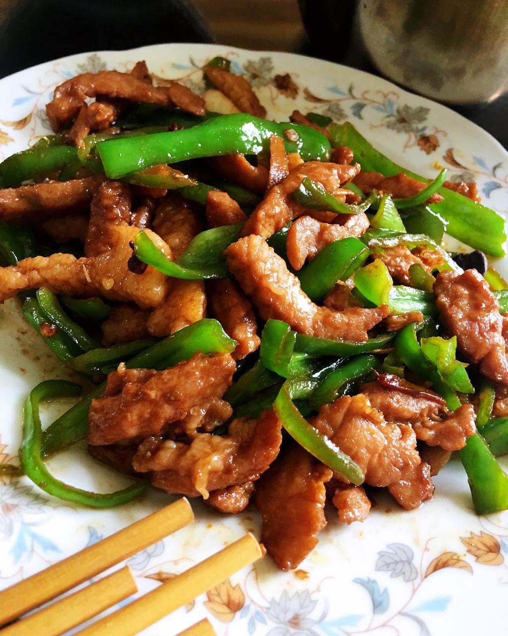 青椒炒肉丝