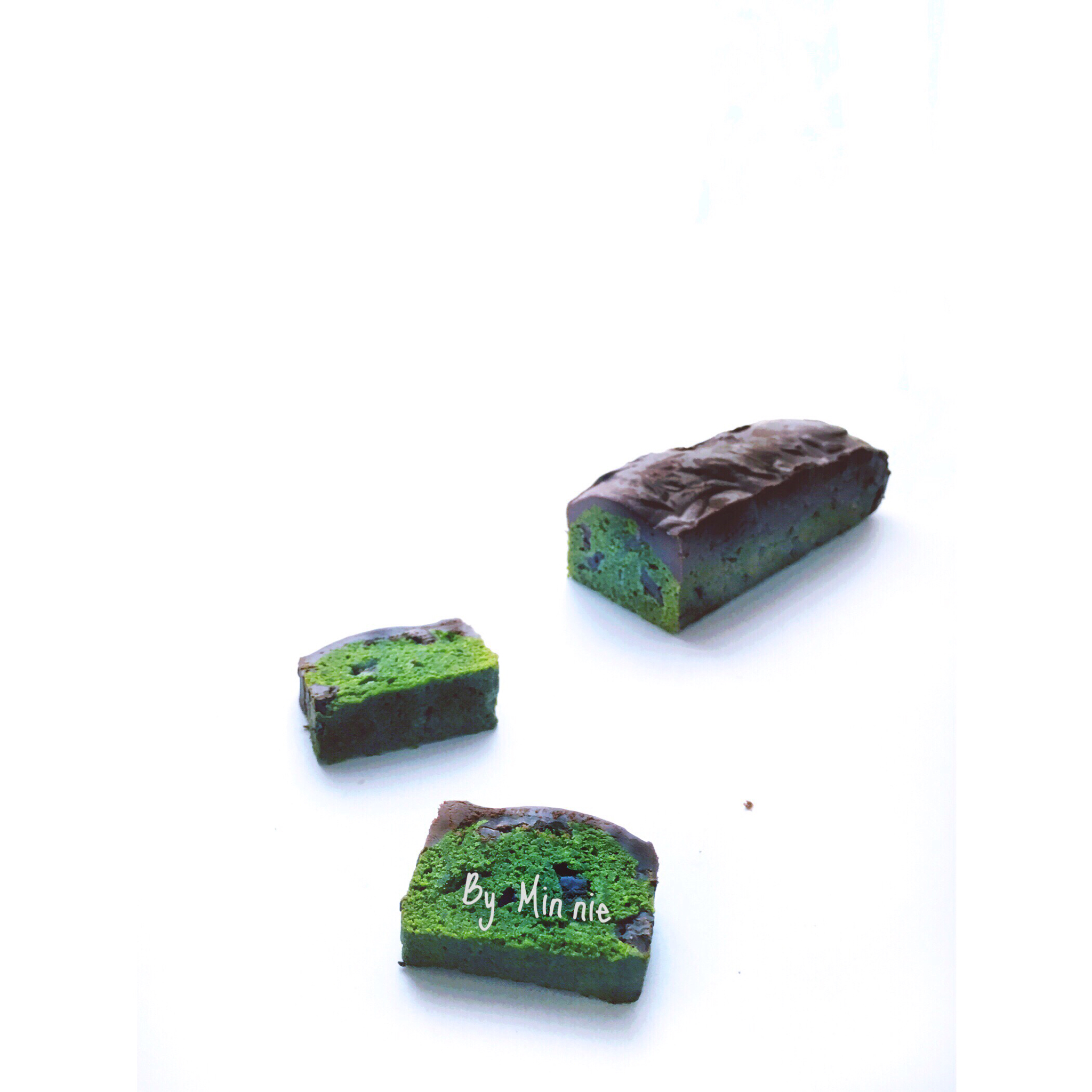 丰润的布朗尼口感-抹茶蜜红豆蛋糕