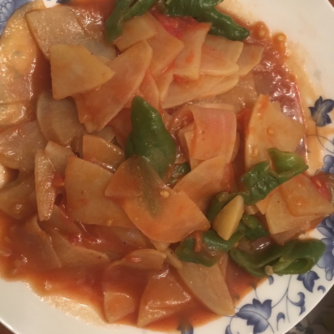 青椒番茄土豆片