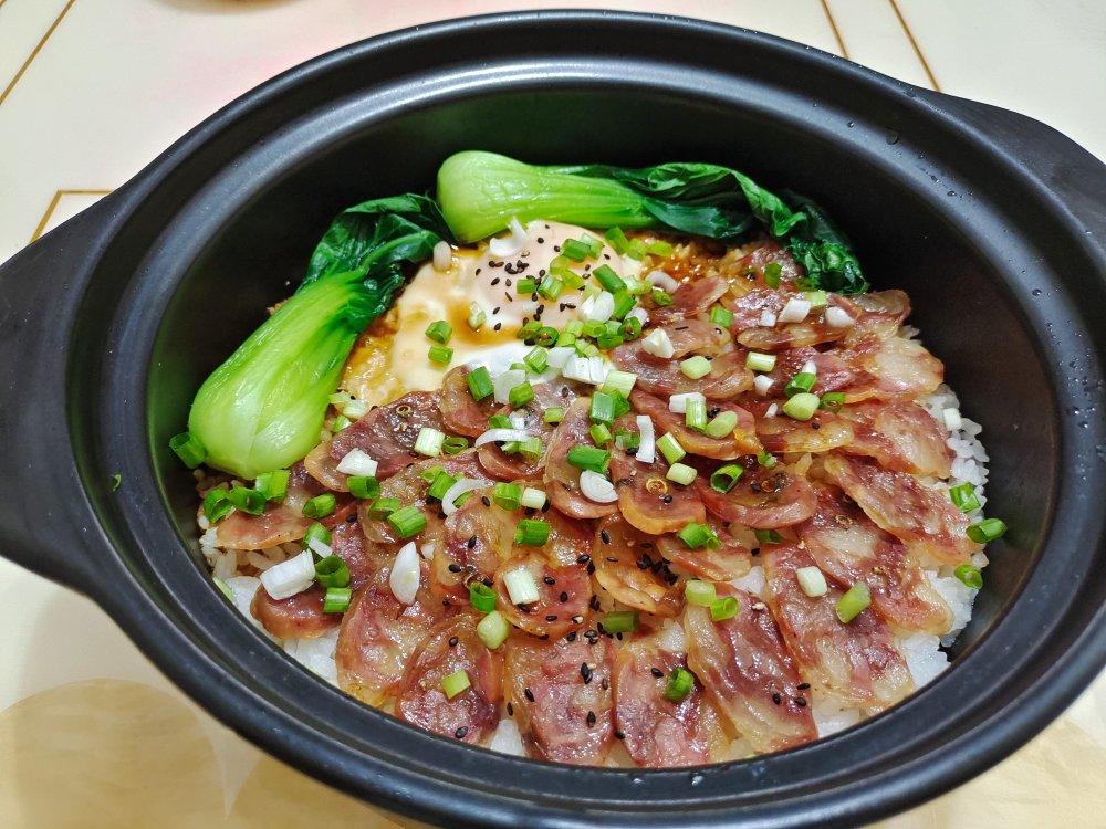 香喷喷的🍲腊肠煲仔饭（砂锅版）超简单神速