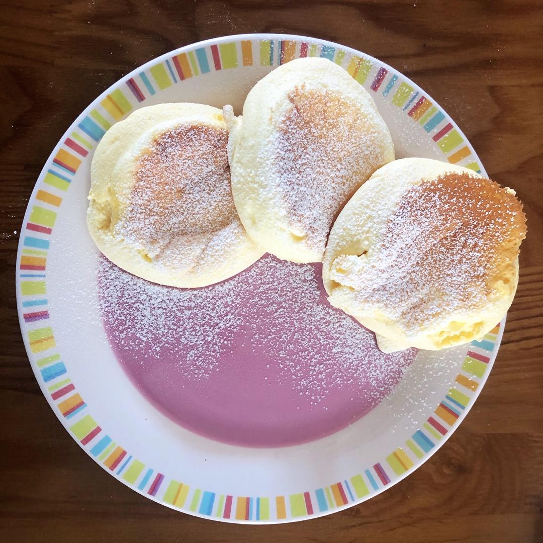 不用烤箱 15分钟无油低糖的舒芙蕾蛋糕松饼 🥞 蓬松绵软